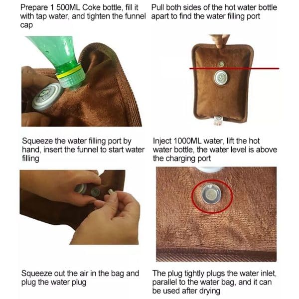 Electric Heating Pad for Pain Relief, hot water bag, Velvet hot water bottle